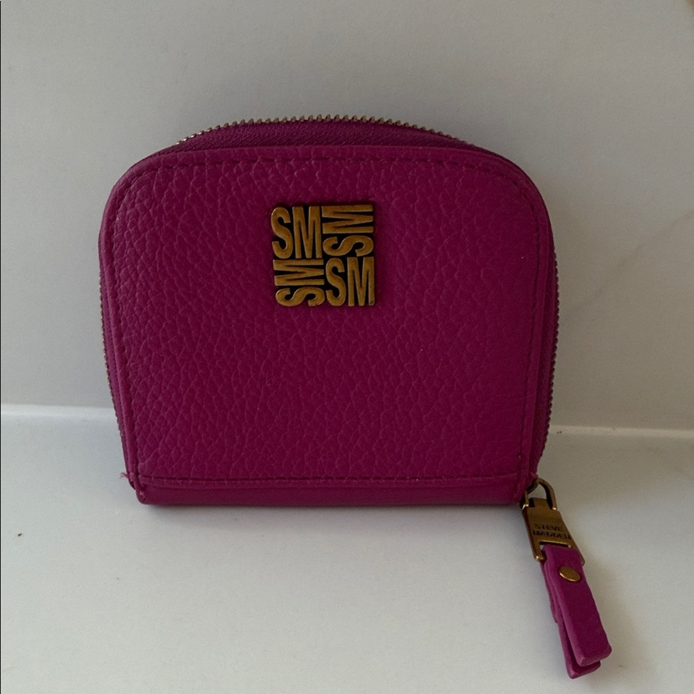 Steve Madden Magenta Wallet with Gold Logo